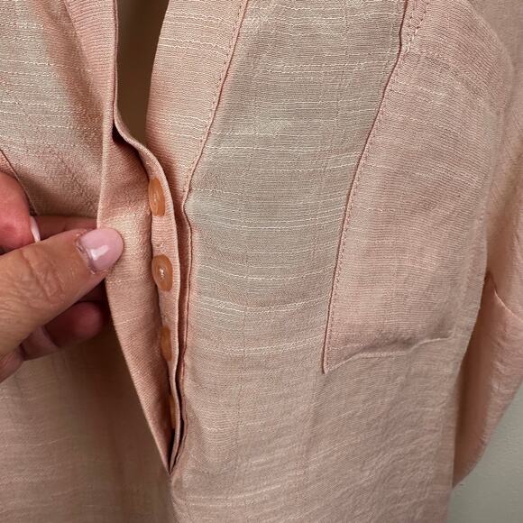 NEW Torrid Harper Blouse Top Blush Slub Sleeveless Pullover Semi Sheer Size 1X - Picture 5 of 12